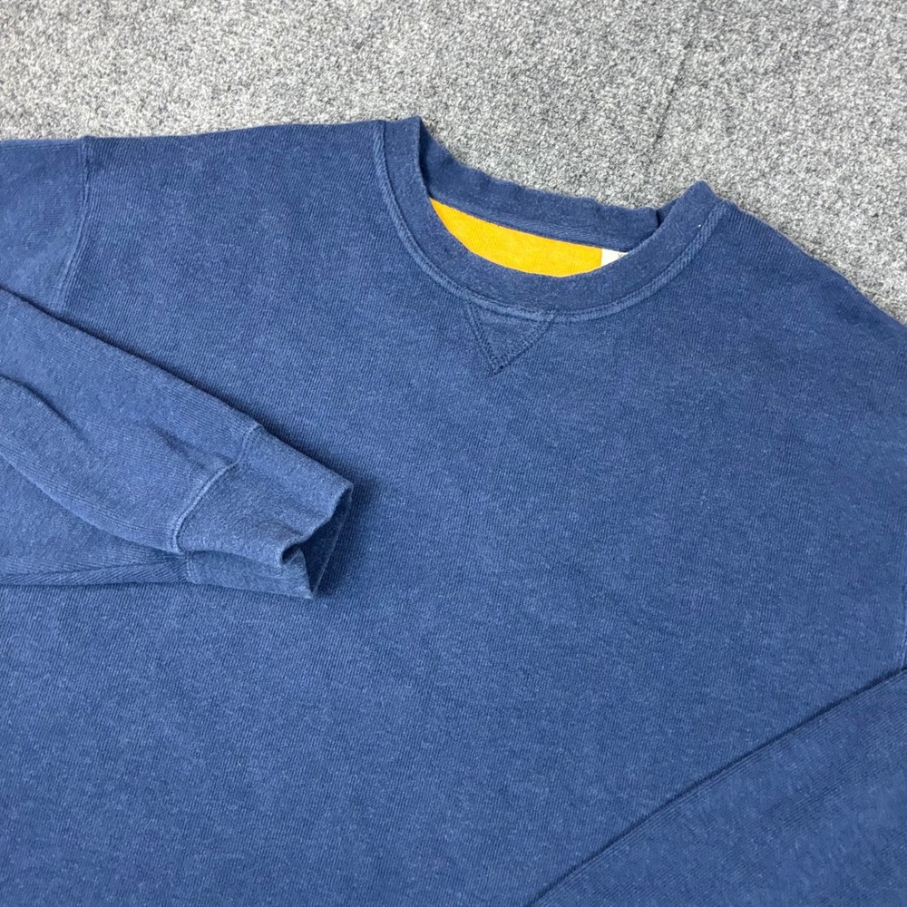 Orvis Mens XL Faded Blue 100% Cotton Crewneck Sweatshirt V-Stitch Pullover 6016